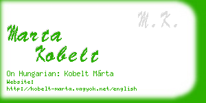 marta kobelt business card